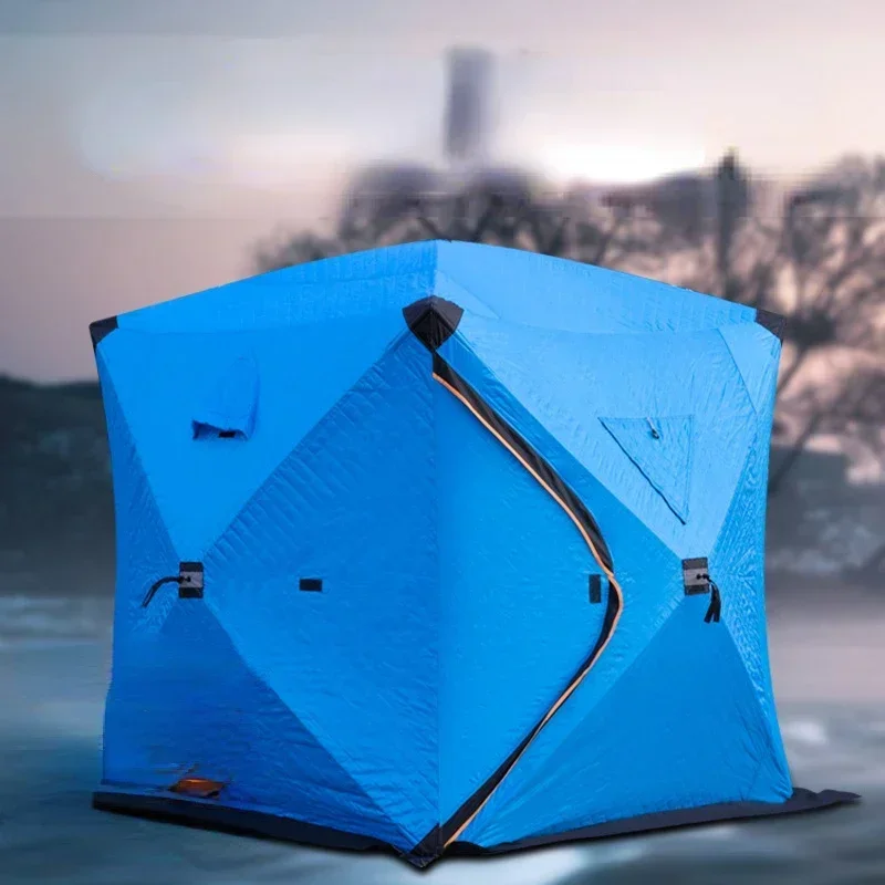 2-3 Person Winter Ice Fishing Tent 1515 Outdoor Camping Tent Cotton Beach Outdoor Portable Car Winter Fishing House Relief Tent