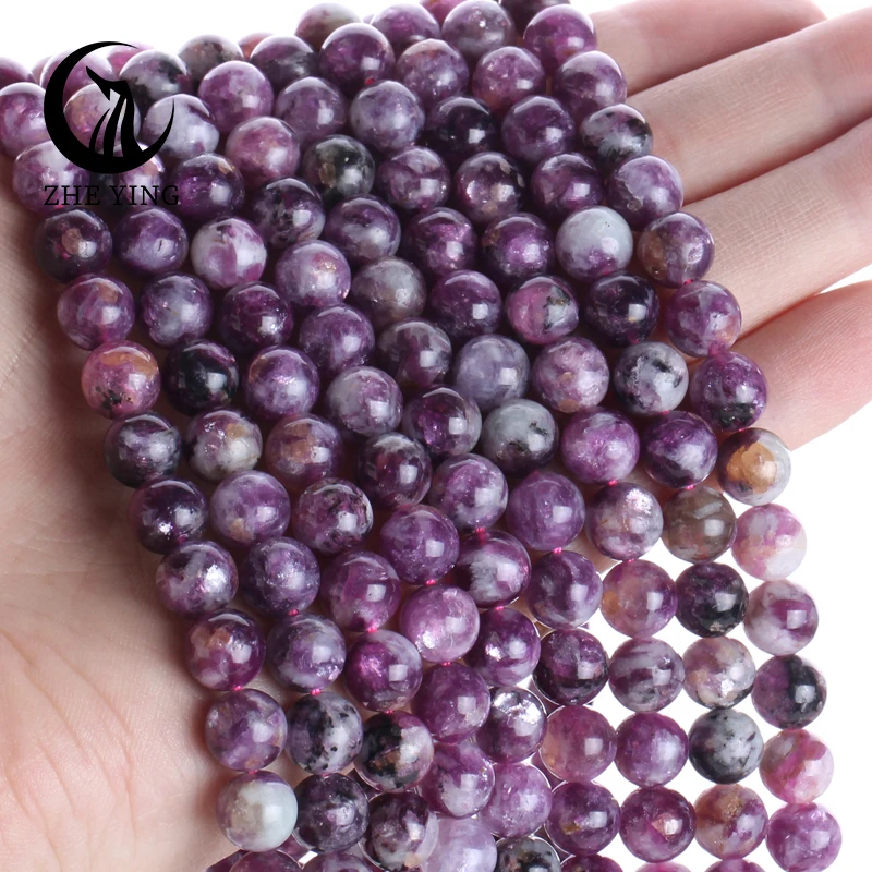 New Natural Phosphosiderite Beads Tanzanian Purple Emerald Stone Round Loose Beads For Jewelry Making DIY Bracelets 8 10mm 15\