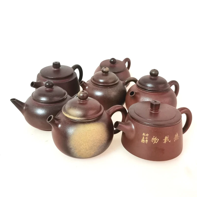 

pottery firewood burning pot and shot pure handmade teapot Kung Fu tea set