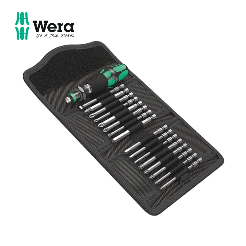 

Wera Tool Screwdriver Sets 17 Pcs with Bit Set in a Bit Pouch Rachet Screwdrivers Kraftform Kompakt 60 NO. 05059295001