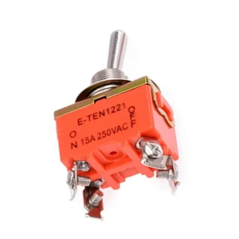 1PCS E-TEN1221 15A 250VAC 4-PIN ON-OFF Micro Orange Toggle Rocker Switch Power Control