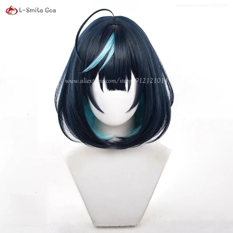 111 www ES ساجيري Esu تأثيري 35 سنتيمتر قصيرة بوبو مقاومة للحرارة الاصطناعية الشعر هالوين شعر مستعار للحفلات + غطاء شعر مستعار