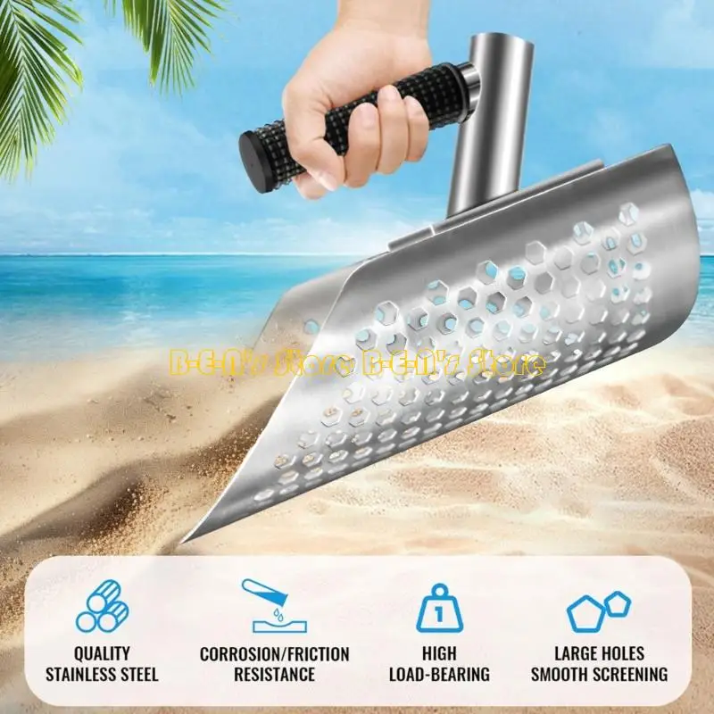 Y1AD Comfortable Treasure Accessories Sand Scoops Shovel Stainless Steel Design
