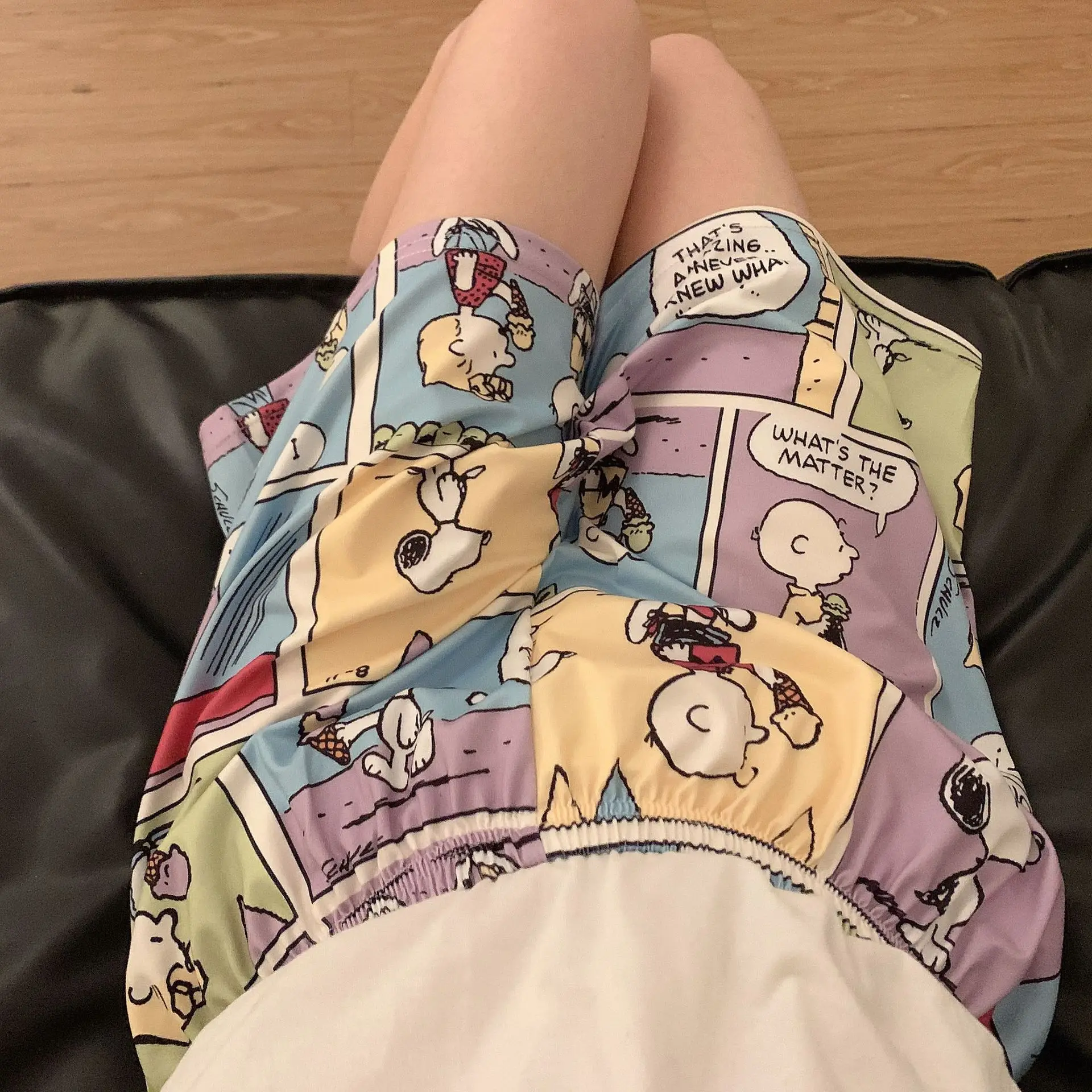 

Hello Kitty Cartoon Sleep Shorts Women Loose Summer Pajama Bottoms Casual Home Wear
