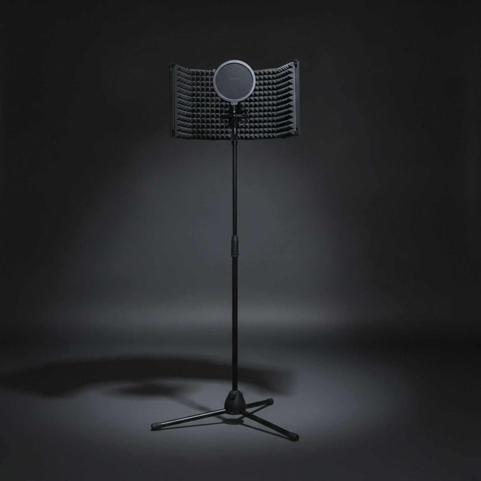 Audio Capture Device Isolation Barrier 5-Panel Vocal Barrier with Acoustic Foam Audio Equipment Folding Curved for Streamers