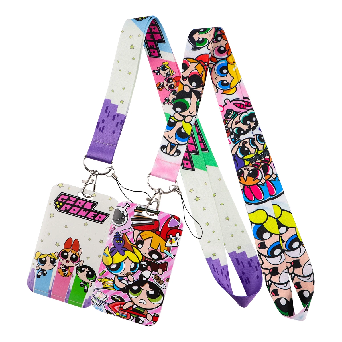 

Funny Cartoon Anime Girls Lanyard Neck Strap Keychain ID Card Cover Badge Holder Mobile Phone Hang Rope Keyring Accessories Gift