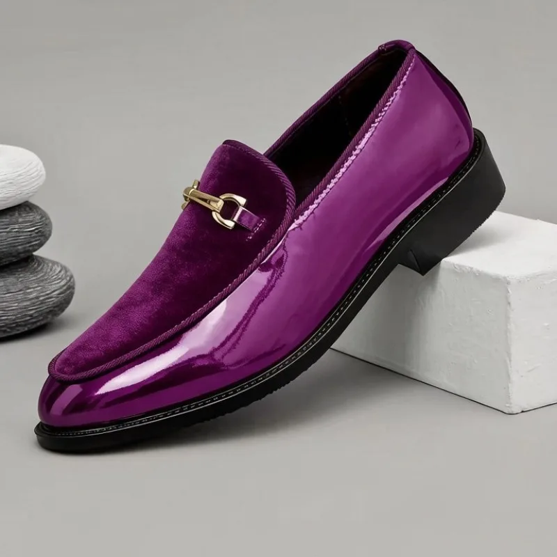 

patent leather men's dress shoes wedding menswear shoes office loafers shoes for man luxury mariage oxfords mocasines hombre