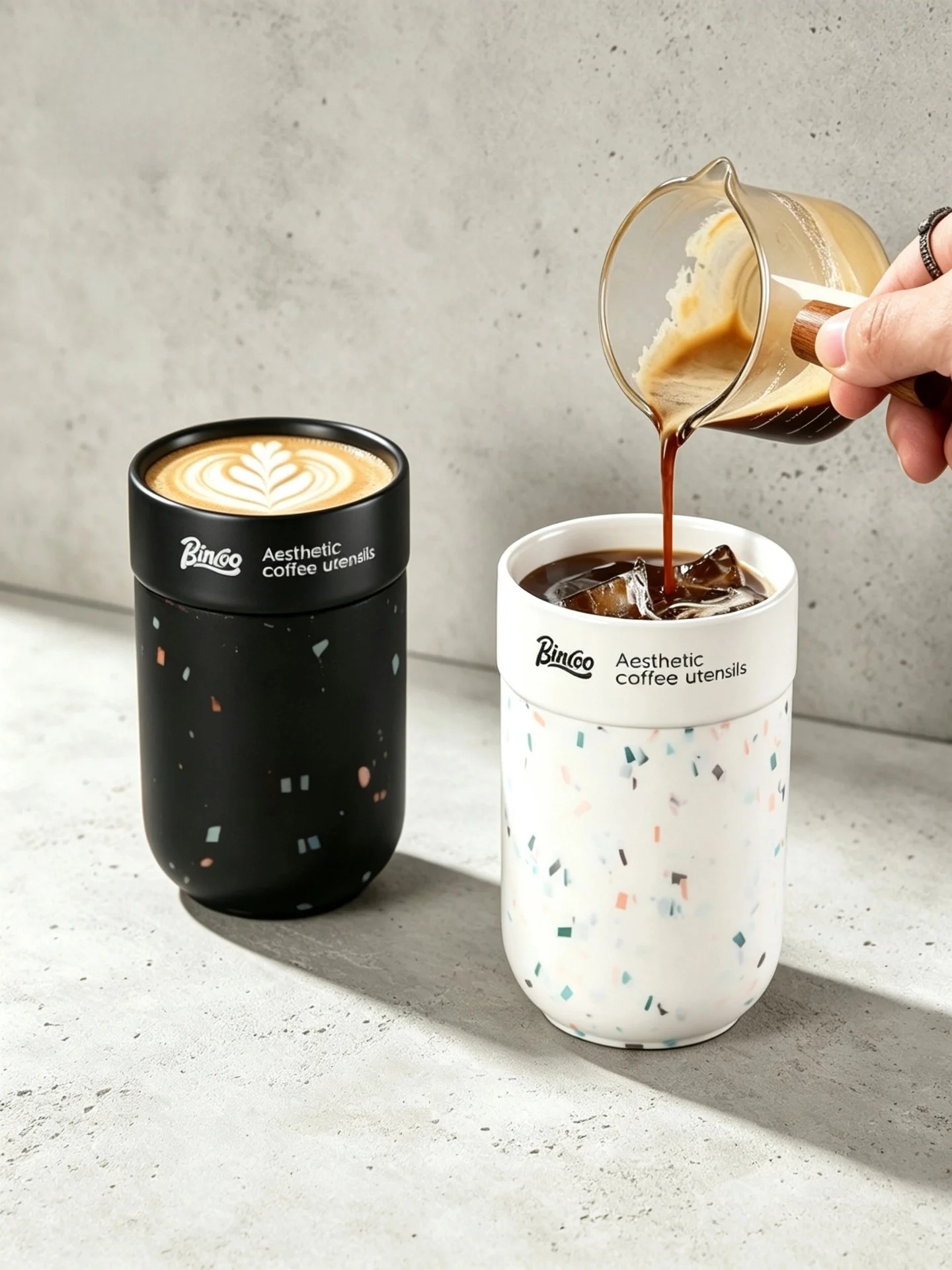 bincoo-ceramic-coffee-cup-office-portable-insulated-travel-mug-car-300ml-simple-design-double-layered-heat-retaining-cup