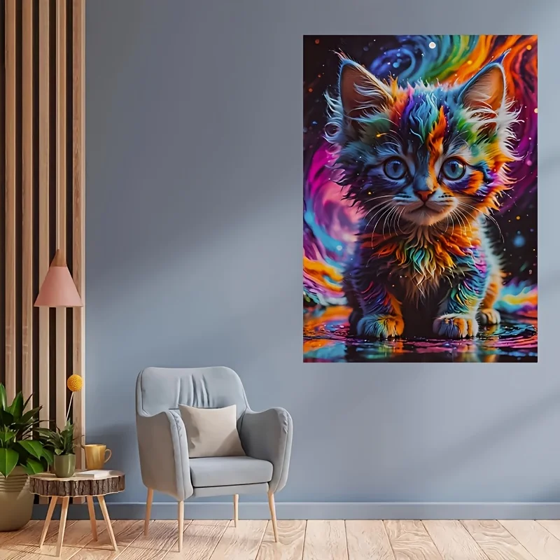 

1000 шт. Яркий пазл Rainbow Cat — красочный, устойчивый к царапинам картон, усовершенствованный сложность, идеальный праздничный подарок для головоломки