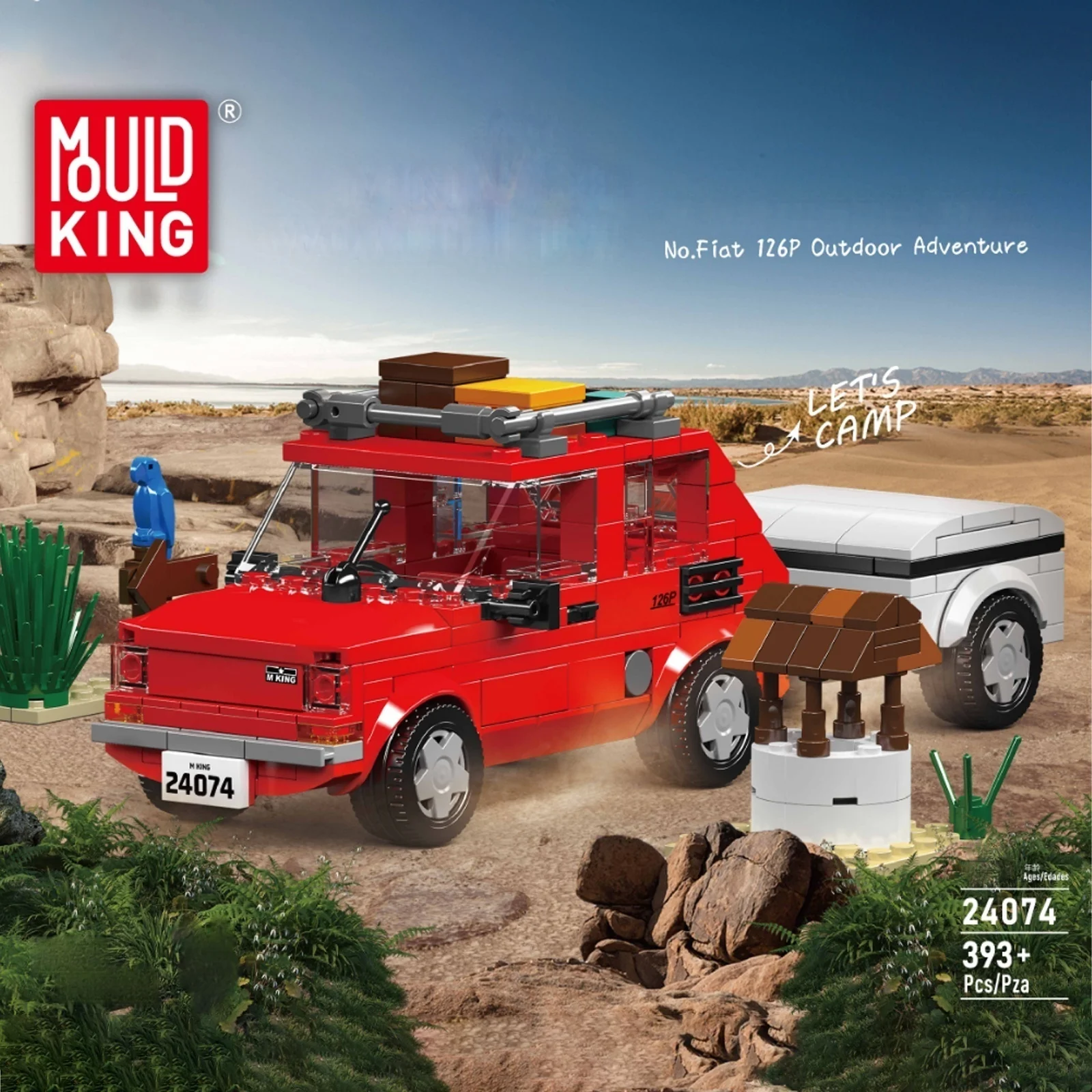 

MOULDKING 126P Camper Van Building Blocks Outdoor Adventure Off-road Vehicle Model Assembly MOC Bricks Ornaments Toys Gifts