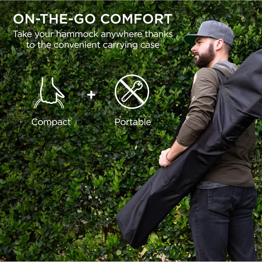 

2-Person Double Hammock, Outdoor Woven Cotton Rope Hammocks for Backyard, Patio w/Spreader Bars, Carrying Case