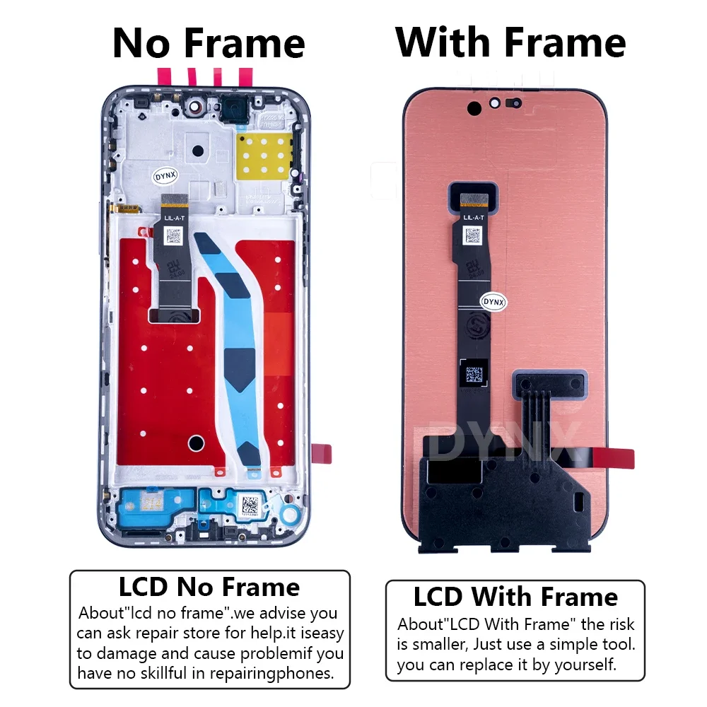 AMOLED For Huawei Honor X8b LCD LLY-LX1, LLY-LX2, LLY-LX3 Display Screen Frame Touch Panel Digitizer For Honor X8B LCD