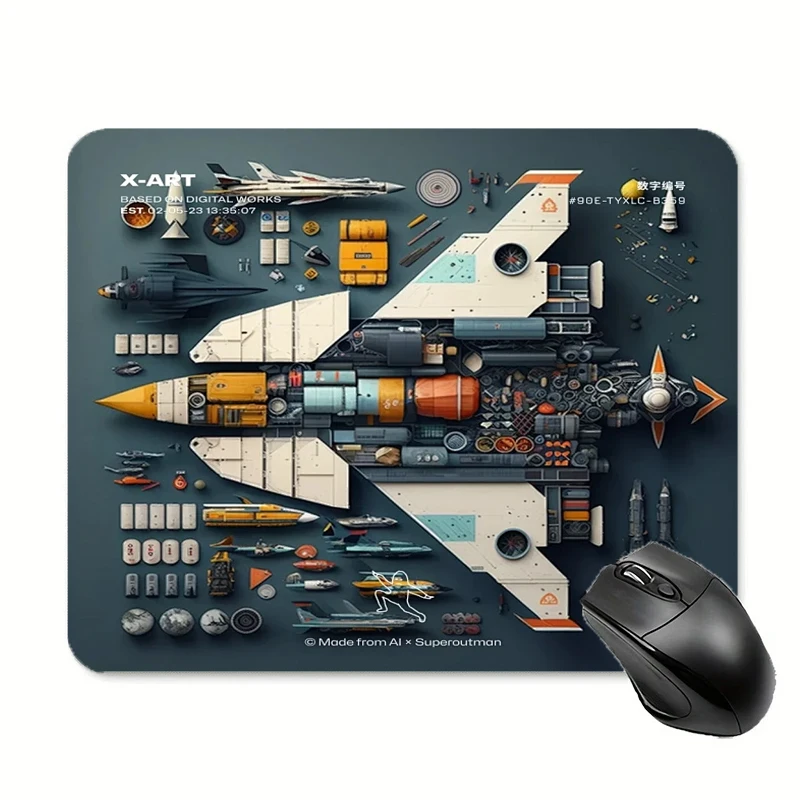 

Combat Aircraft Disassembly Mouse Pad Fps Professional Non-slip E-sports Mousepad Gamer Computer Game Mouse Mat Laptop Deskmat ﻿