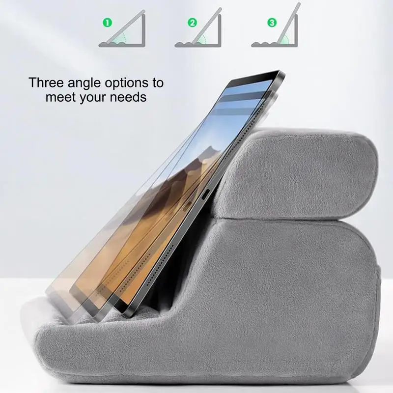 Para teléfono celular     Soporte de almohada para tableta, soporte suave para regazo, cama y escritorio multifuncional, soporte para tableta, base para tableta