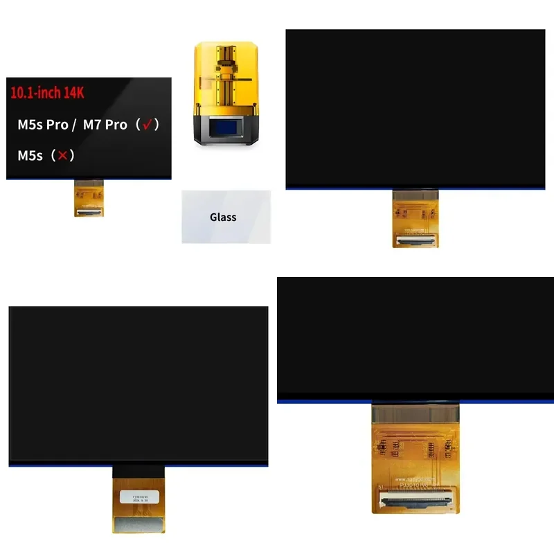 For Mono M5s Pro M7 Pro 10.1 Inch Original Monochrome LCD Screen Replacement High Precision 3D Printer Part