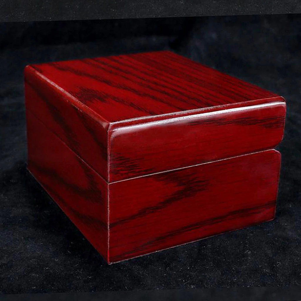 Fashion Watch Holder Wood Wooden Case Box Men\'s Gift Red Jewelry Storage