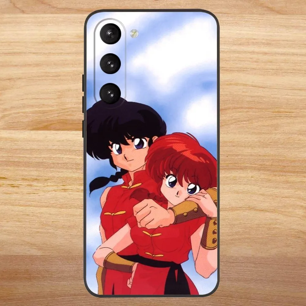 comics Ranma 1 2 Phone Case For Samsung S23,23,22,30,21,10,9,Note20 Ultra,Lite,Ultra,5G,Plus,FE,Black Soft Case