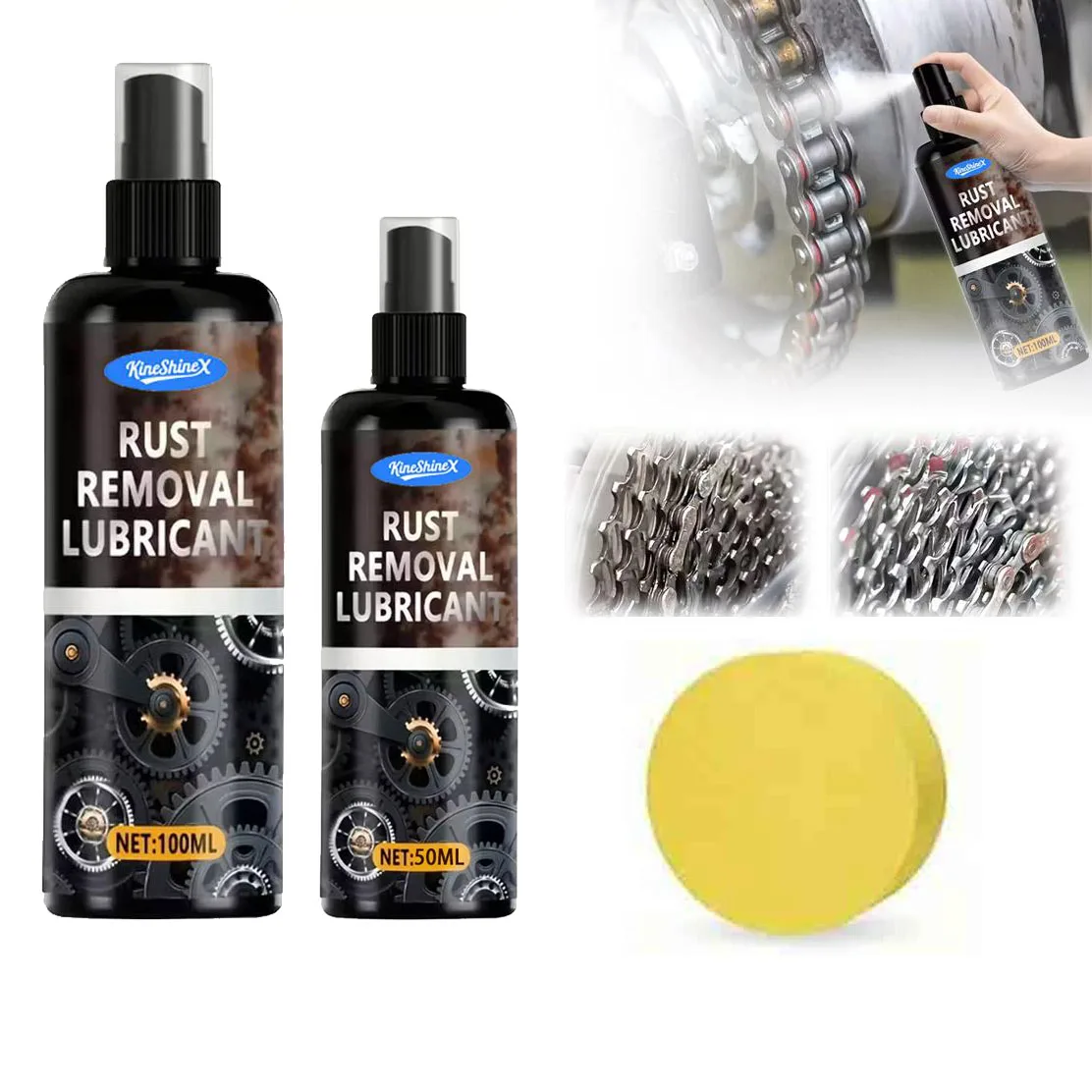 Grease Spray, Multi-Purpose Lubricant Rust Remover Sprays for Vehicles, Tools & Chains – Cleaner & Conditioner Protect & Restore