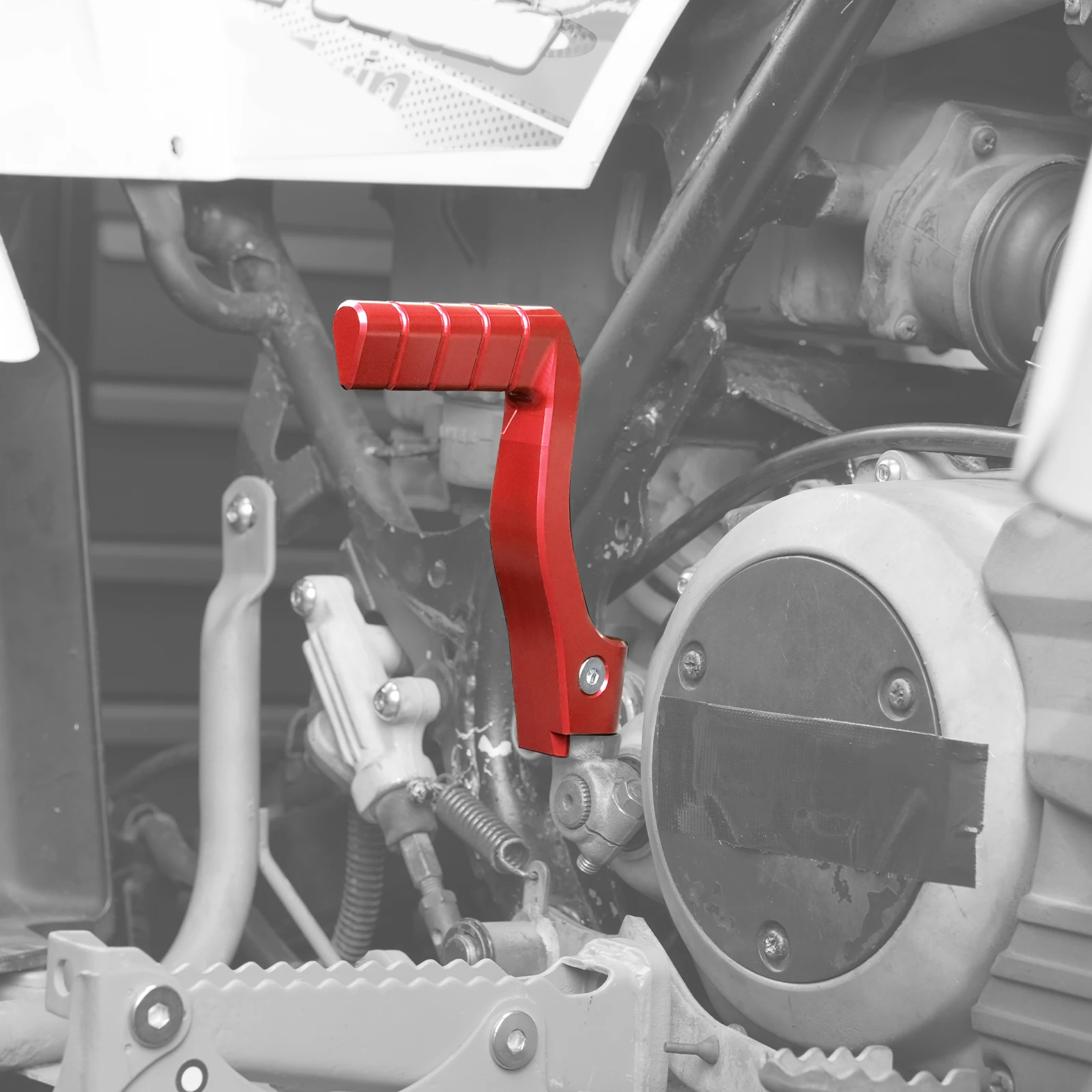 NICECNC Verlängerte, breitere Fußrasten und Kickstarter-Hebel für Yamaha Banshee 350 1987-2006, ersetzt 2GU-15620-01-00, Aluminium – Detail 17