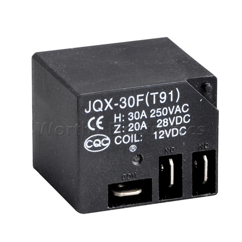 

Free shiping 10pcs/lot Electronic Components Circuit Plate Relay 30A 12/24V DIP 5Pin JQX-30F(T91)-12/24VDC