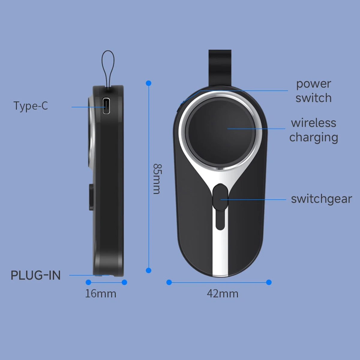 Mini Power Bank Caricabatterie wireless da 3000 mAh per iWatch Apple Watch iPhone 16 15 14 13 12 X Batteria di ricambio per caricabatterie a induzione portatile