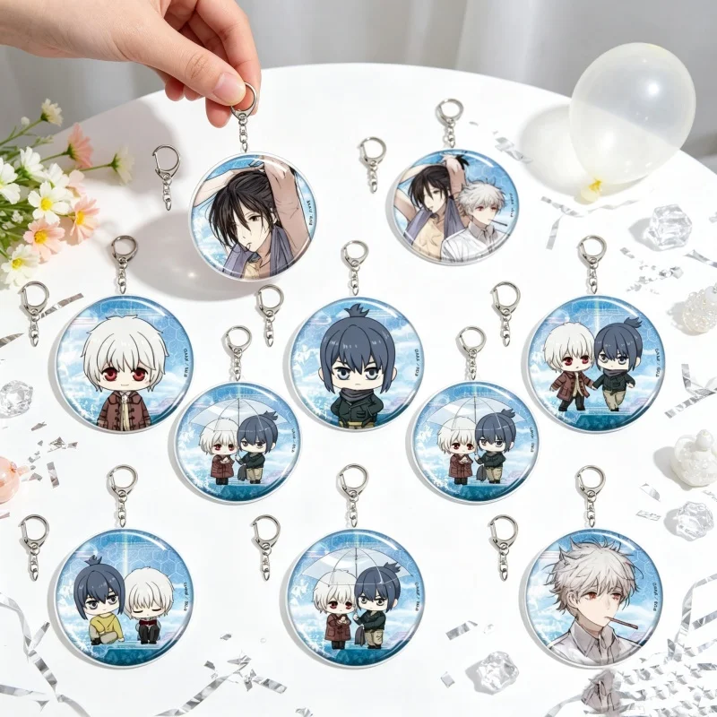 Science Fiction Anime No.6 New style circle Acrylic Stand Figure Keychain Gifts Sion/ Nezumi 6CM Accessories Goods Collection
