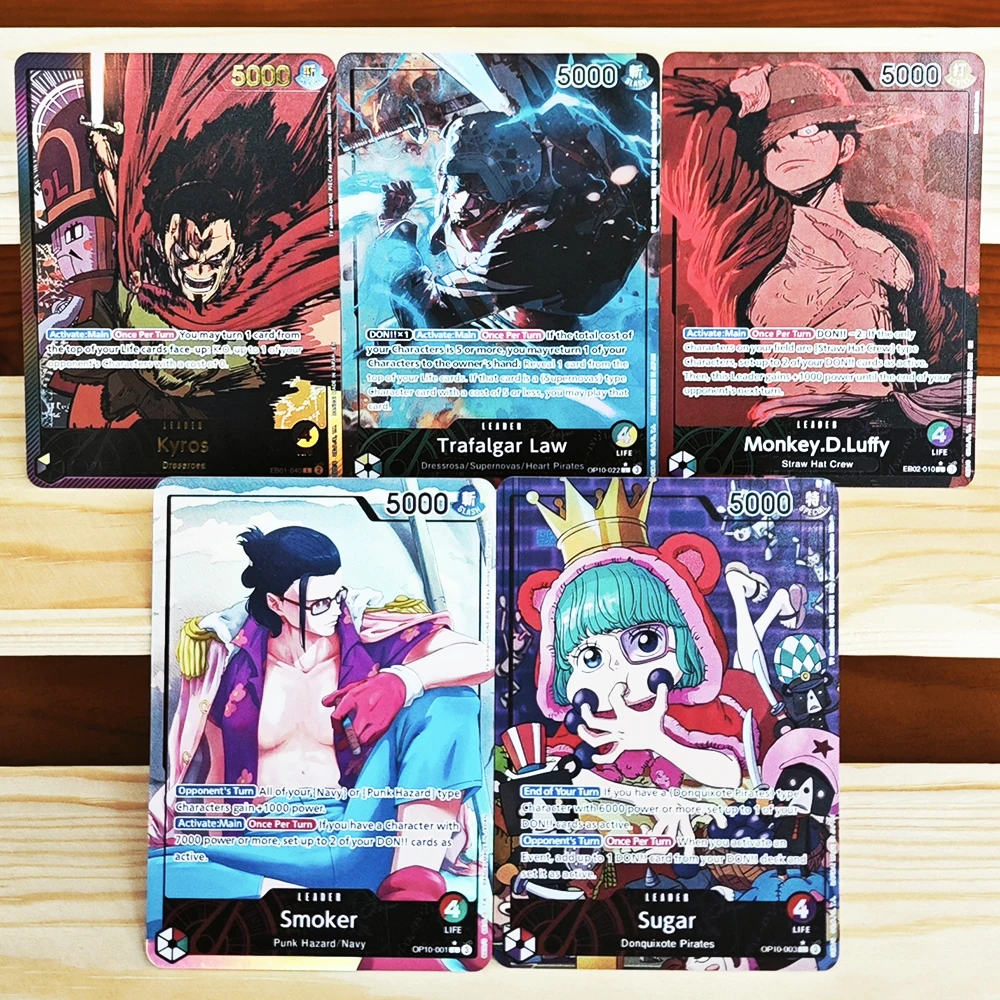 

ONE PIECE OPCG Rare Exclusive Foil Game Anime Collection Cards Luffy/Trafalgar Law/Sugar/Smoker/Kyros-Toys Hobbies Collectibles