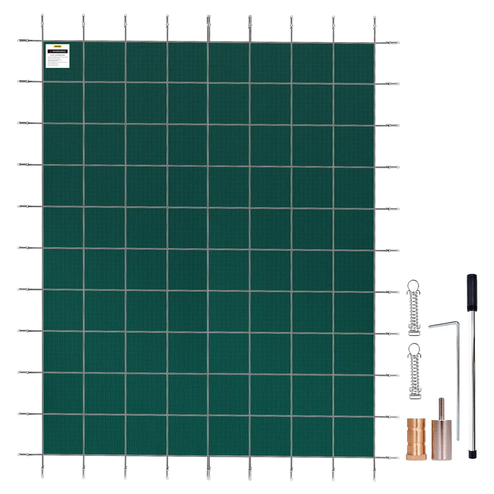 Pool Safety Cover Fits 20x40ft Rectangle Inground Safety Pool Cover Green Mesh Solid Pool Safety Cover For Swimming Pool Winter