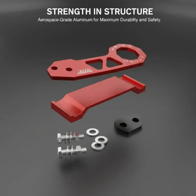 1 Set Universal Aluminum Alloy Rear Tow Hook Racing Rear Tow Hook Rhombic Towbar Towing Tools For Civic Fit Jazz Gk5