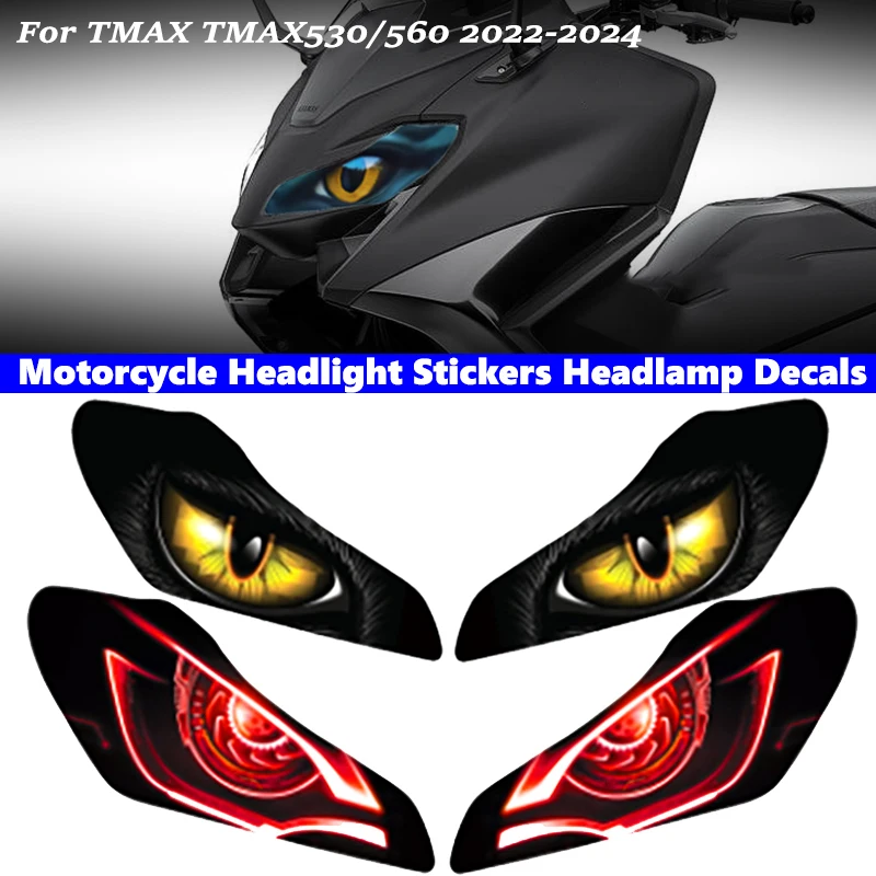

Водонепроницаемые защитные наклейки на фары мотоцикла для Yamaha TMAX 530 TMAX 560 Tmax560 2022 2023 2024, защитные наклейки на фары