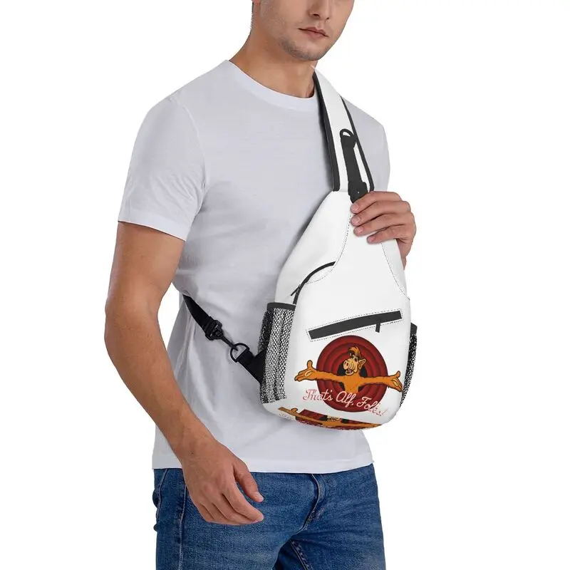 Mochila cruzada con forma de vida Alien para hombre, bolso de hombro personalizado para ciclismo, Camping, día