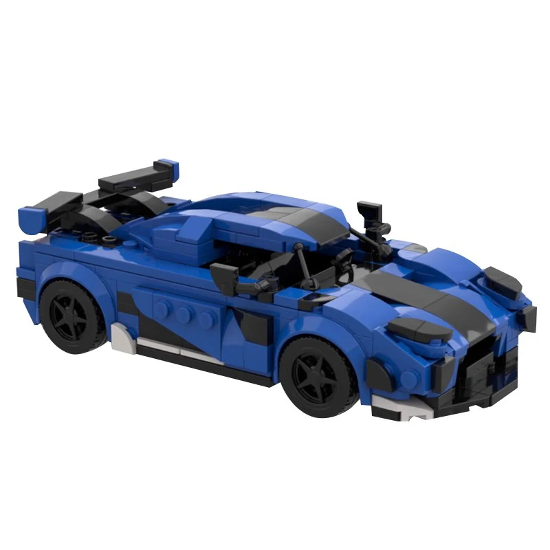 MOC-78218 brick building block set puzzle construction assembly toy car model dark blue cool speed sports car supercar gift