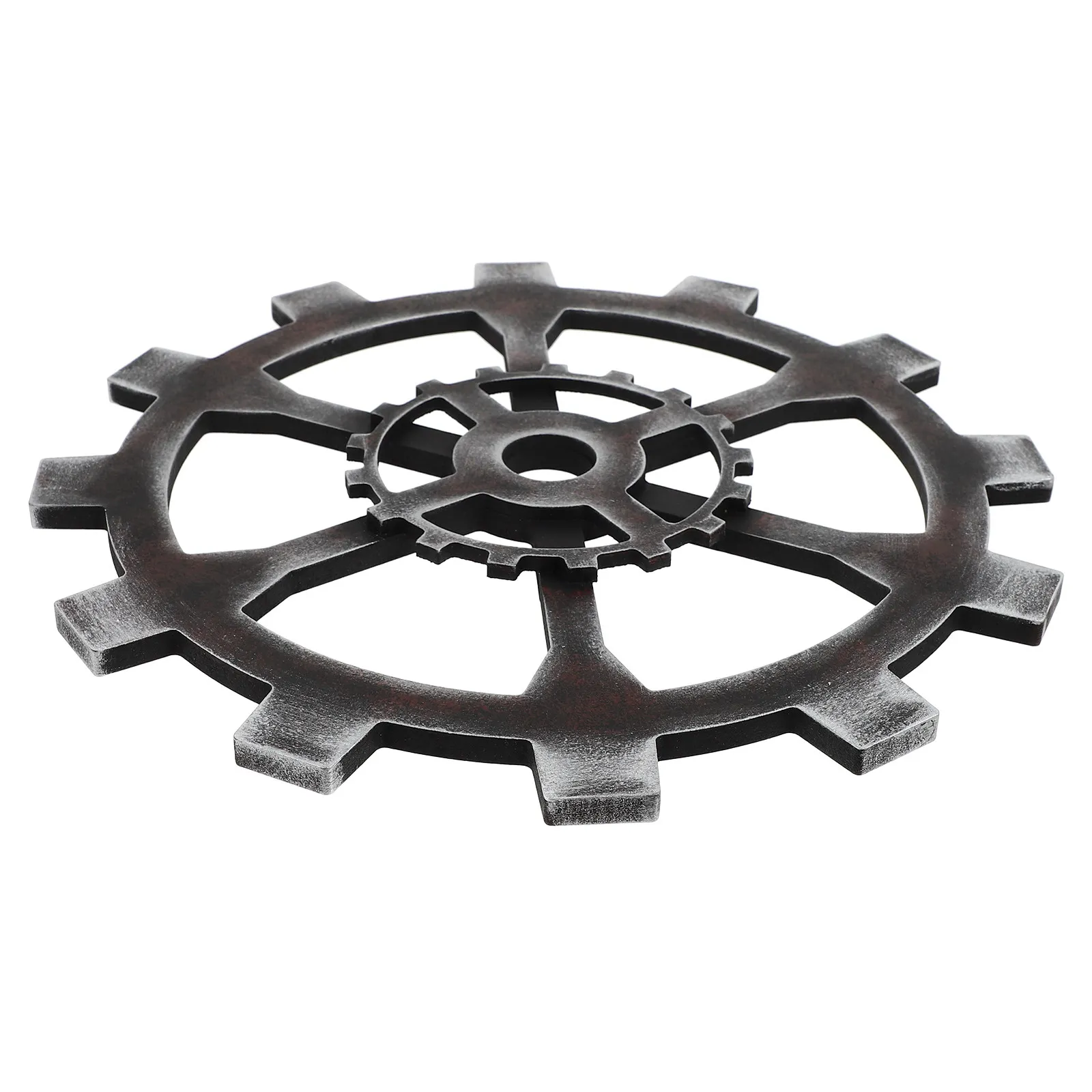 Retro Wooden Gear Wall Hanging Decor Steampunk Vintage Industrial Home Bar Living Room Office Kitchen Cafe Hotel Wall Art