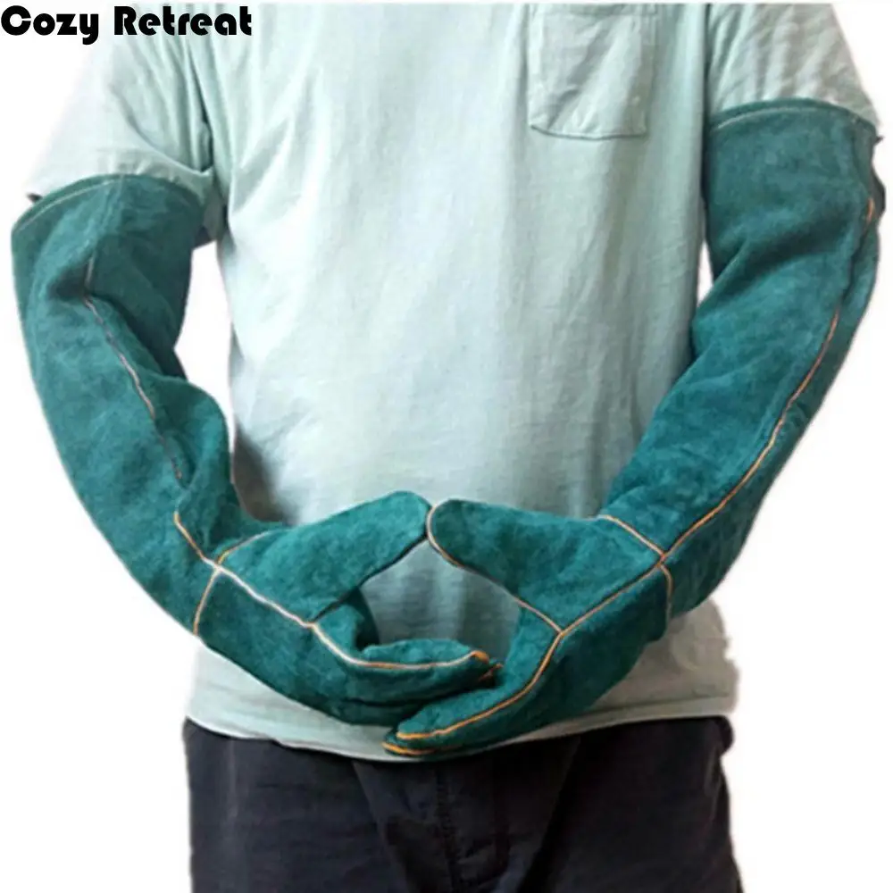 

Ultra Long Pet Anti-Bite Safety Gloves Protective Thick Beekeeping Gloves Anti Scratch Leather Training Dog Safety Gloves