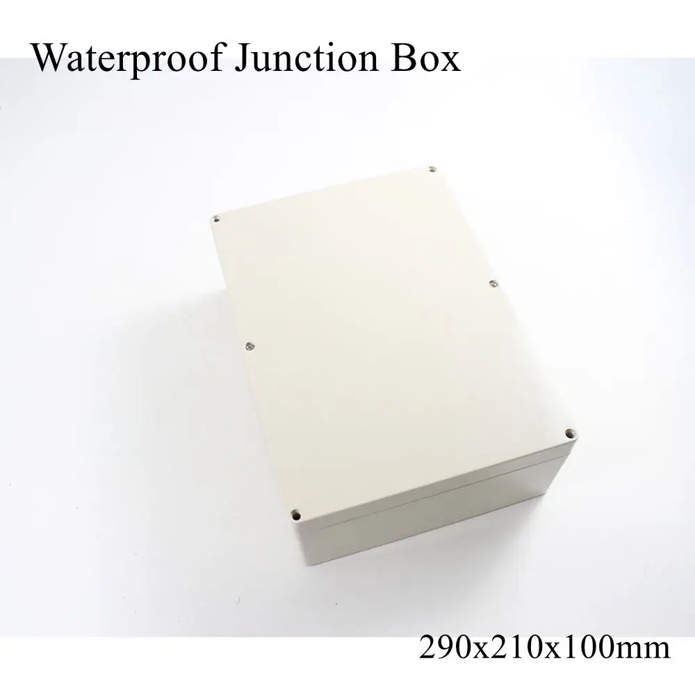 

290x210x100mm Junction Box IP65 ABS Waterproof Plastic Enclosure Box Project Instrument Case Outdoor Cable Connection Electrical