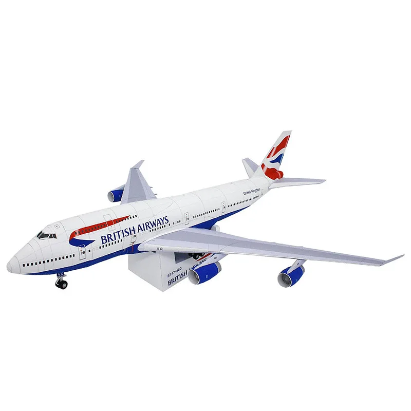 Boeing 747 Passenger Plane Paper Model Boeing 747 Civil Aircraft Handmade DIY Jigsaw Puzzle Model Toy