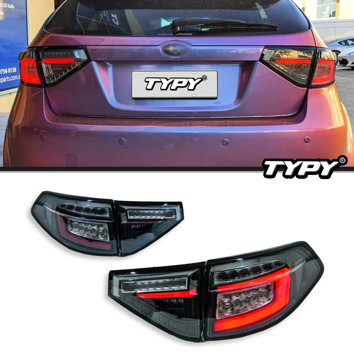 

Автомобильные фары для Subaru lmpreza WRX, задний фонарь 2008-2011, светодиодный проектор, задний фонарь, дневные ходовые огни, автомобильные аксессуары