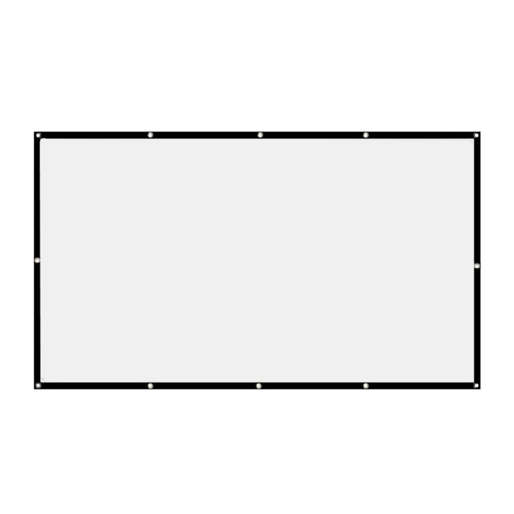 16:9 مجموعة ستائر بروجيكتور بسيطة محمولة عالية الدقة شاشة عرض ديكور غرفة النوم المنزلية للمنزل والمكتب الخارجي #4