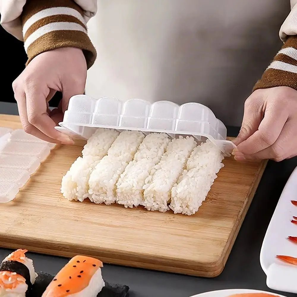 

1Pcs Durable 5/10 Grids Sushi Mould Household Transparent Rice Vegetable Roll Tool Non-stick DIY Storage Box Kitchen Tableware