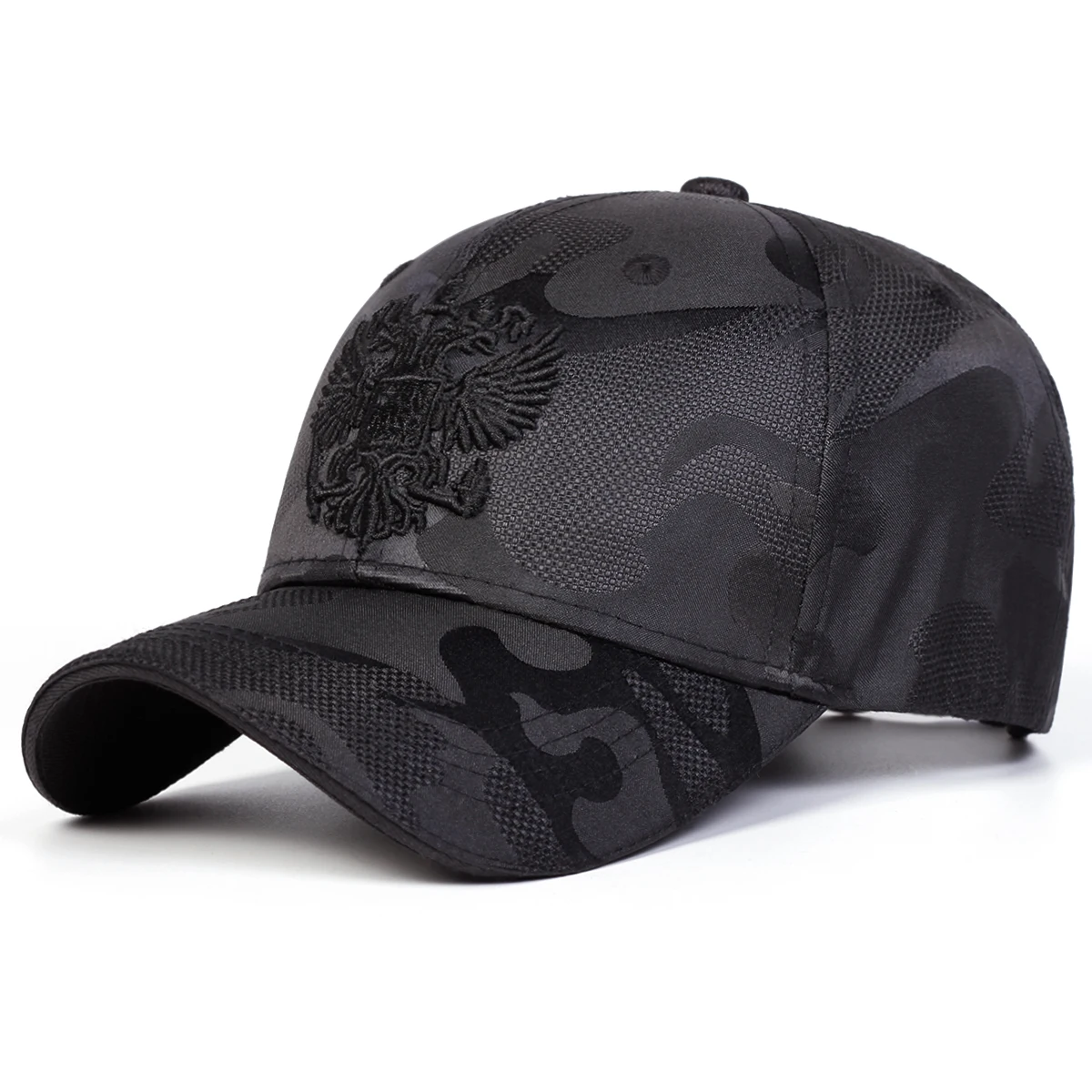 Unisex-Baseballmützen mit doppelköpfigem Adler-Stickerei, für Frühling und Herbst, für den Außenbereich, verstellbare Freizeithüte, Sonnenschutzhut, Sportkappe – Detail 8