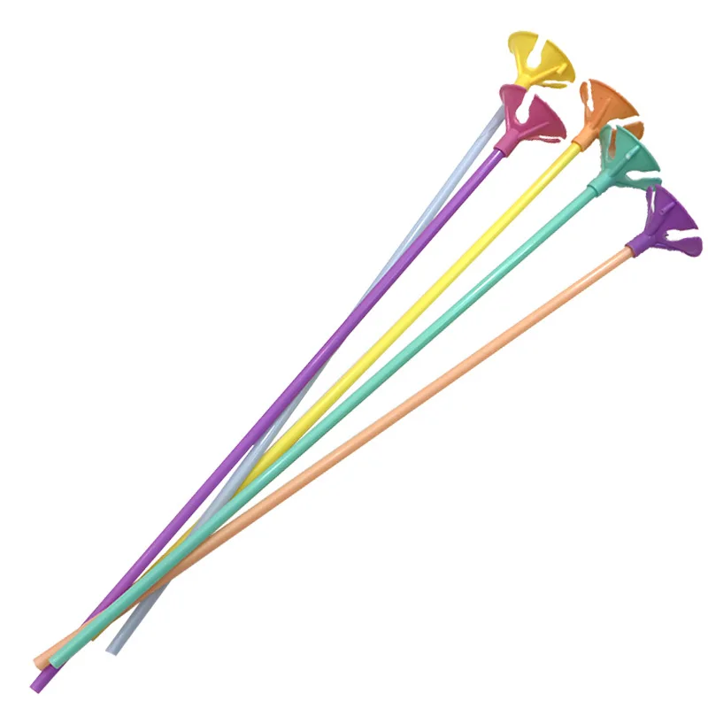10/20/50 Pcs Balloon Supporting Rods Thickened Ballon Accessories 32cm Large Plastic Rod Supporting Cup Birthday Party Wedding