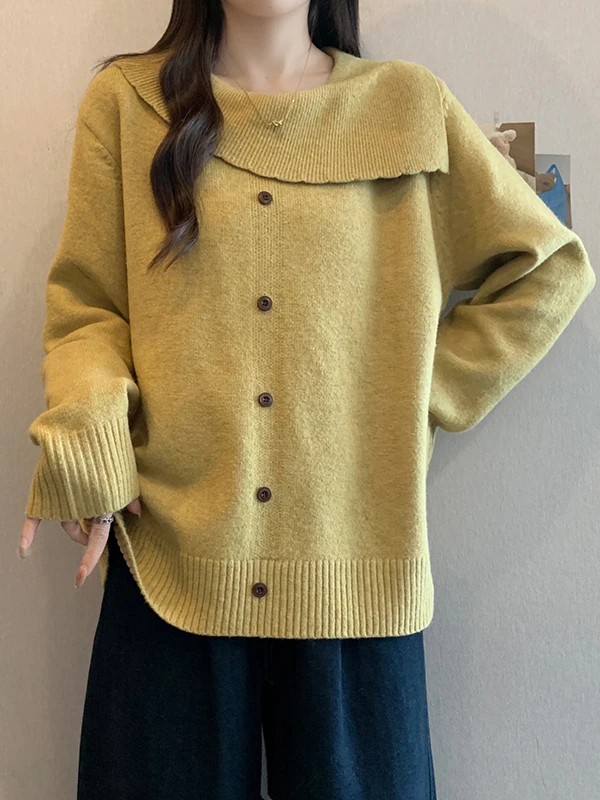 

plus Size Women's Lazy Sle Soft Long Sve Knitted Sweater Loose Fit Autumn Winter New Slimming Versatile Top Korean Sle