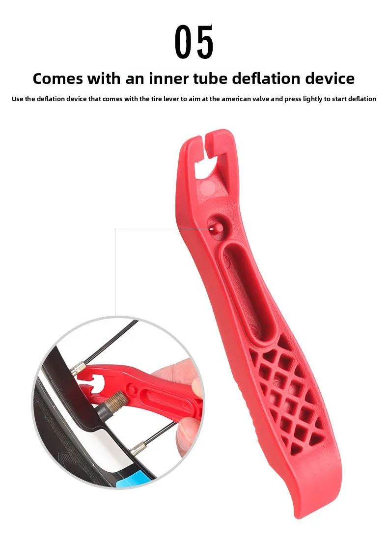 TOOPRE Fahrradreifen-Hebel für Mountainbikes und Rennräder, Hochfester Nylon-Kunststoff-Reifenhebel, Reifenwerkzeug – Detail 7