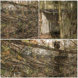 Red de camuflaje de arpillera, cubierta de tela de malla militar del ejército para persiana de caza, 59 