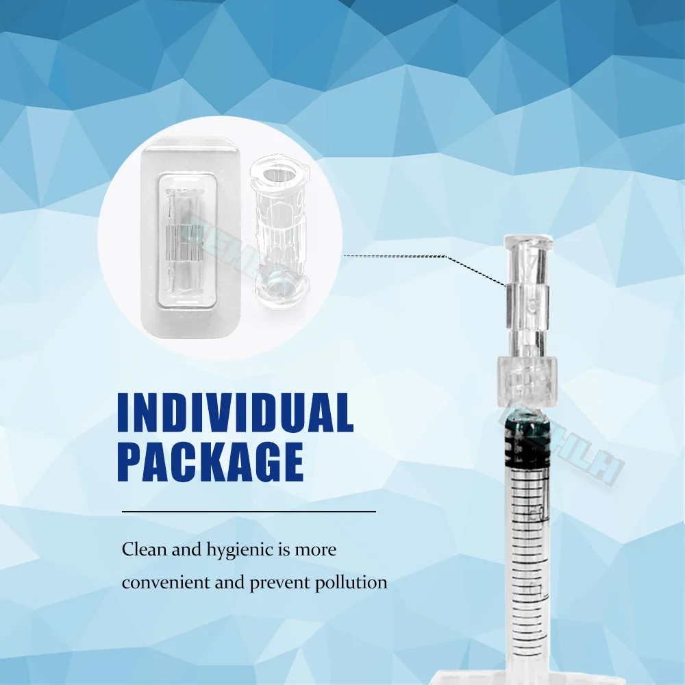 Imagem -05 - Dupla Hélice Médica Estéril Luer Lock Adaptador Conector de Seringa de Plástico Transparente Vazamento à Prova 10 a 100 Pcs