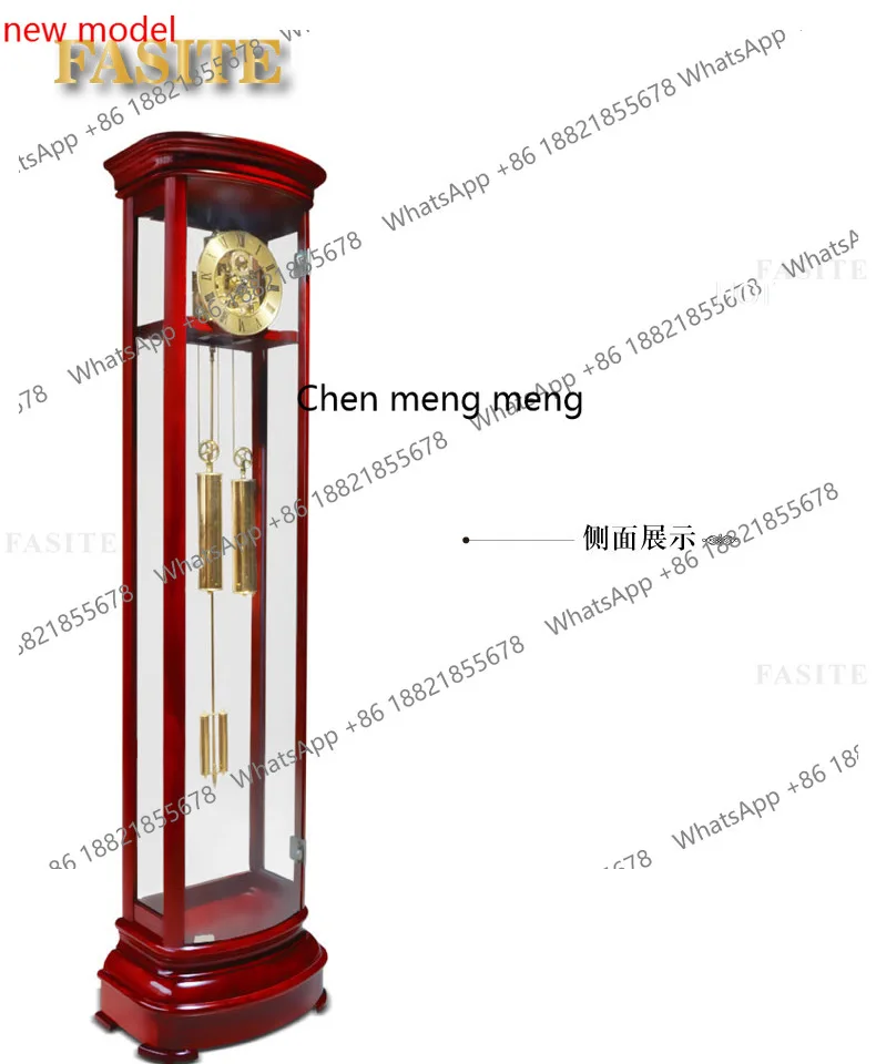 

d178 Floor Clock European Luxury Mechanical Clock Solid Wood Chinese Villa
