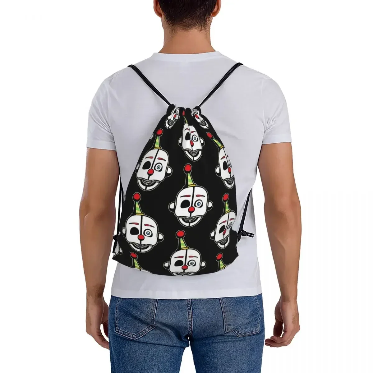 Bastante Mochilas portáteis casuais, Pacote de cordão, Bolsa de sapatos, Bookbag para homem e mulher, Mochilas escolares