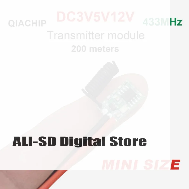 1 szt. DC 12V 3V 5V 9V Kodowanie Naukowe 433.92 MHz 1 Kanał Wyjściowy Do Pilotów Zdalnego Sterowania Kodowanie 1527 433Mhz Bezprzewodowy Moduł Nadajnika RF