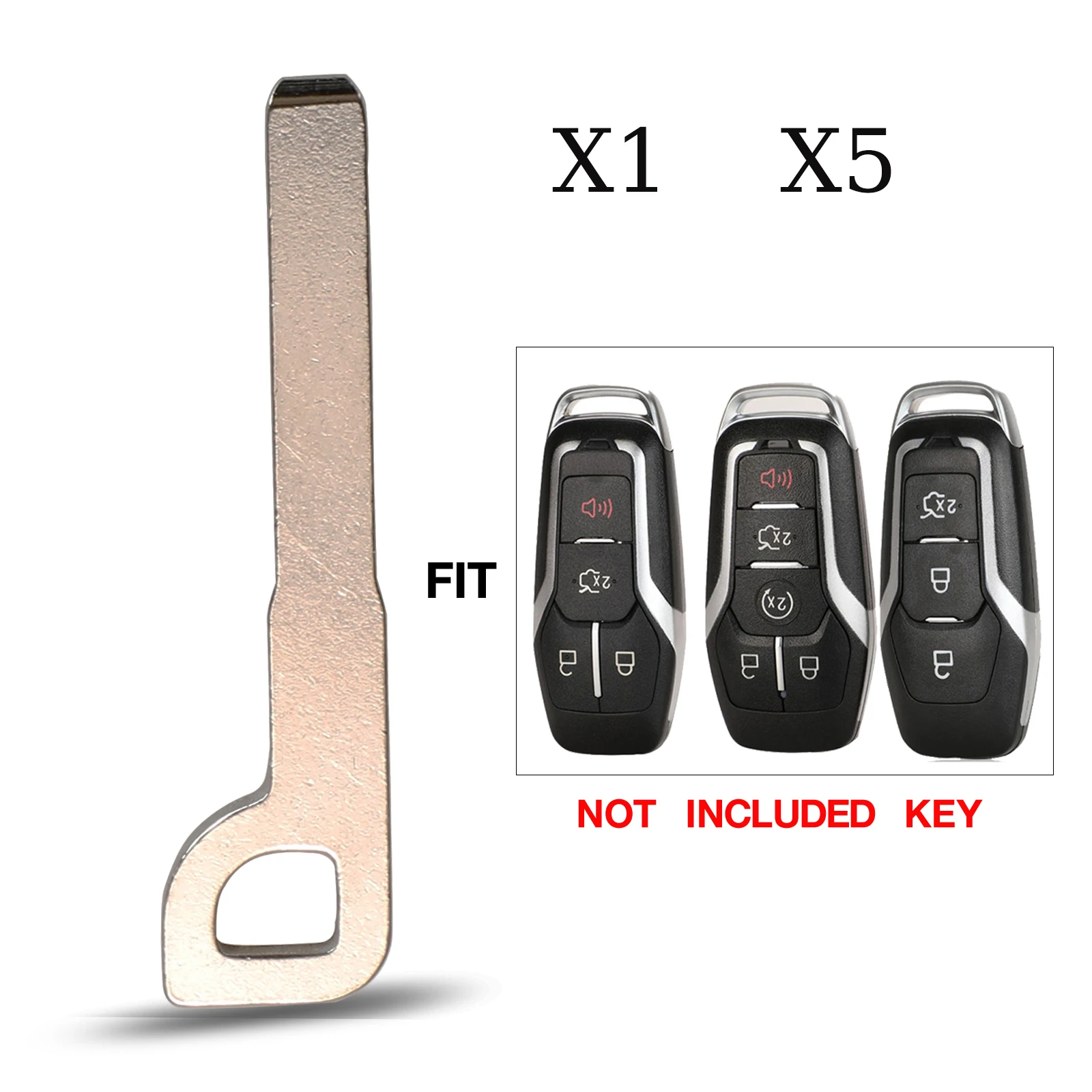 

Заготовка ключа для Ford Mustang, Edge, Explorer, F-150, Fusion, Mondeo, Kuga, Lincoln MKC, MKZ (Jingyuqin X1 X5)