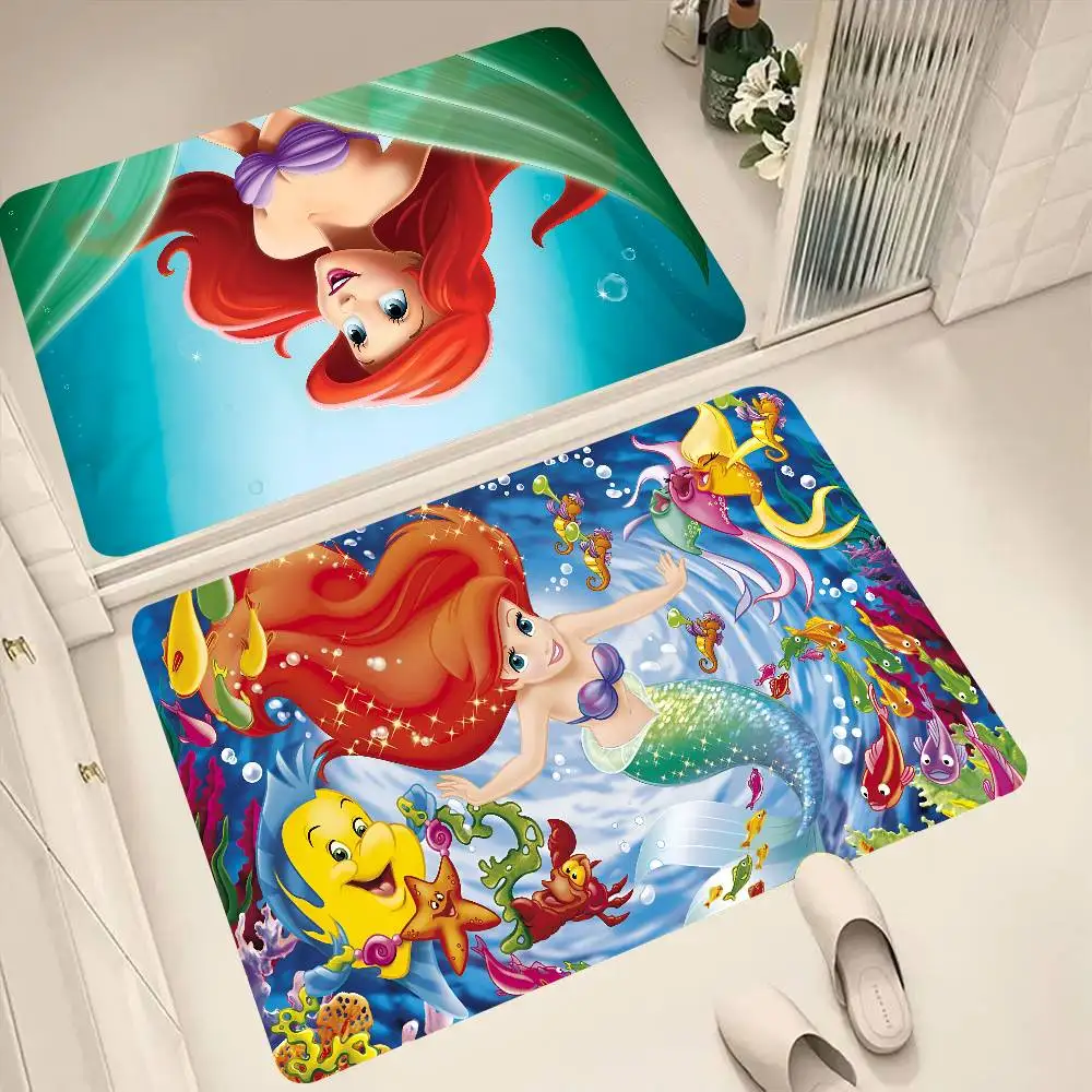 The Little Mermaid Floor Mat Suitable For Living Room Kitchen Bathroom Non-slip Mat Household Foot Mat
